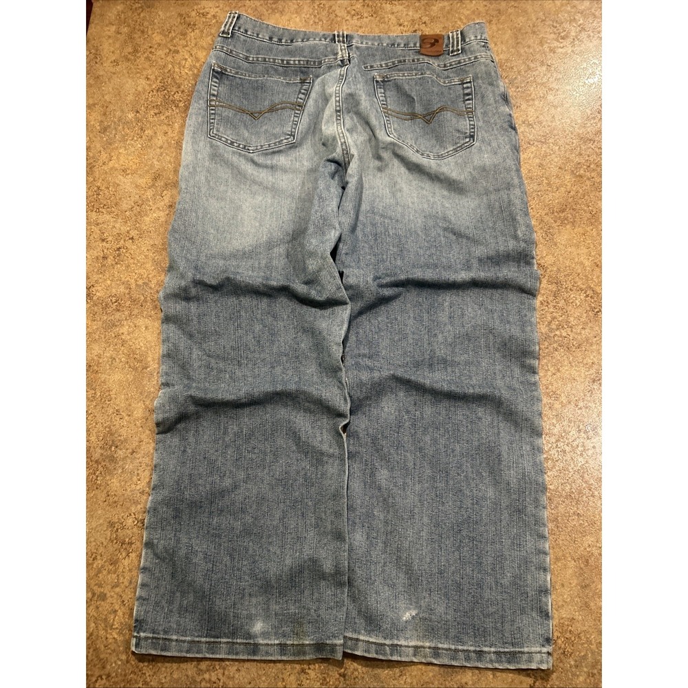 Vintage Y2k Anchor Blue Easy Jeans Baggy Wide Leg 38x30 Blue Skater Grunge